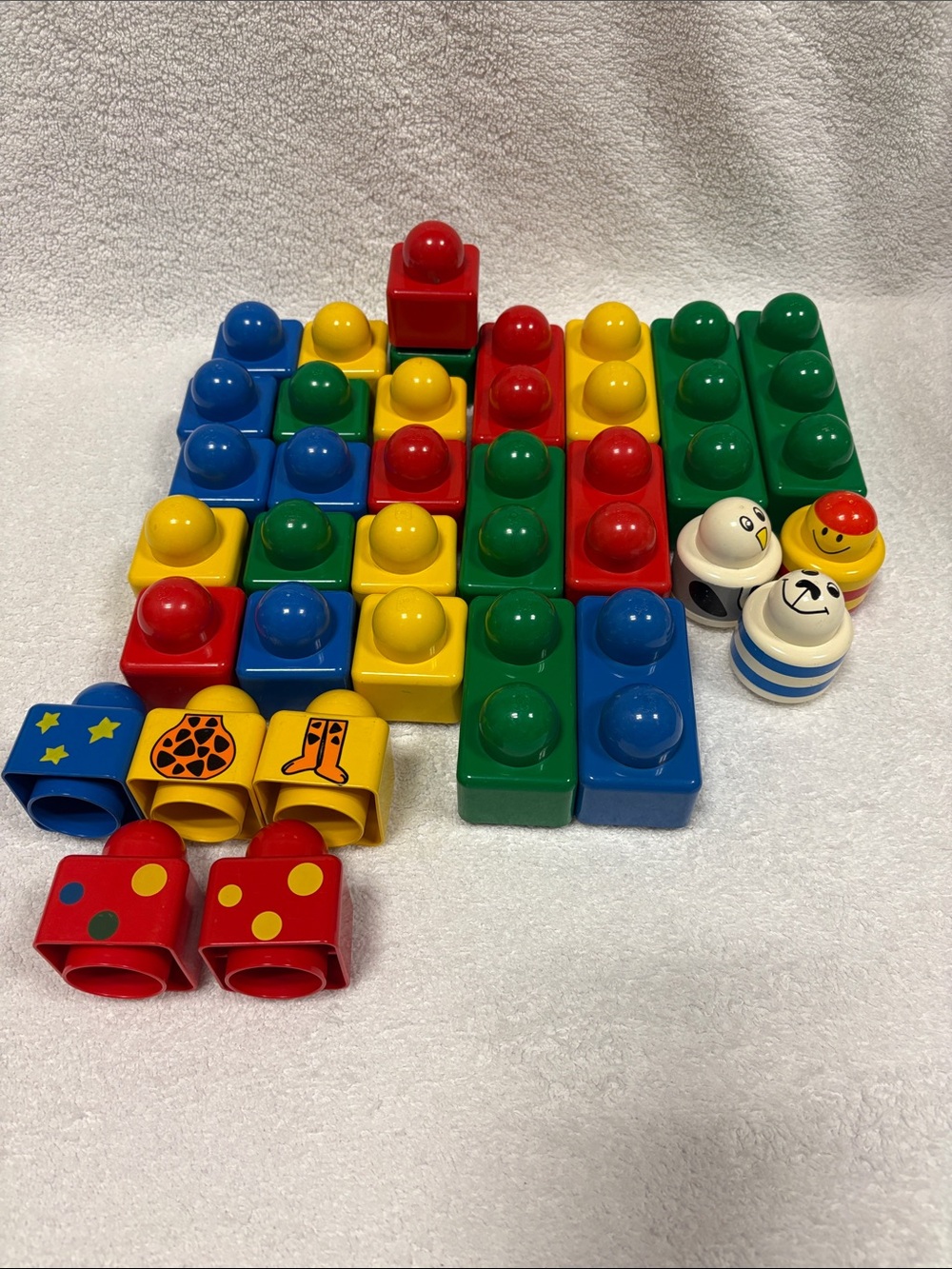 Lego primo Colorful Red Blue Yellow Green Stacking Blocks Set